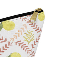 Lemon Tile Accessory Pouch w T-bottom in Pink